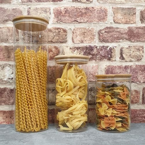 Glass Storage Jars - Pasta Set