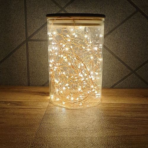 LED Fairy Light Glass Jars 10.5M with 105 LEDs 8 Function USB Power Supply