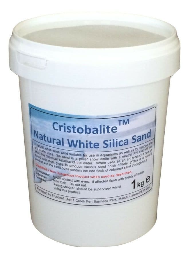 1kg Tub of Natural White Silica Sand