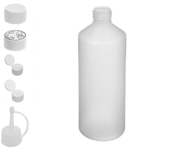 500ml Plastic HDPE Natural Cylindrical Bottles <br> (Packs from 1 to 100)